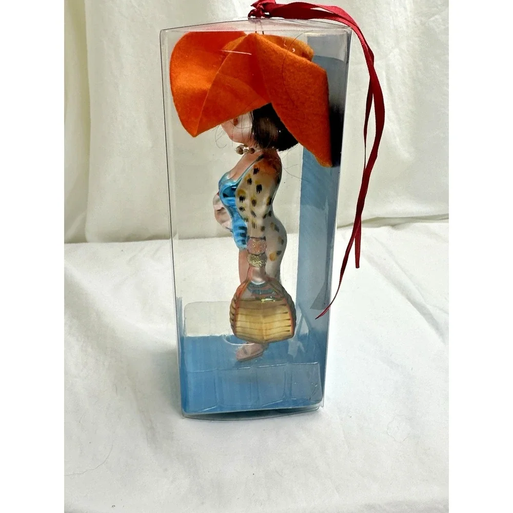 New Pier One Hand Blown Glass Camila Collectible Christmas Ornament Girlfriend